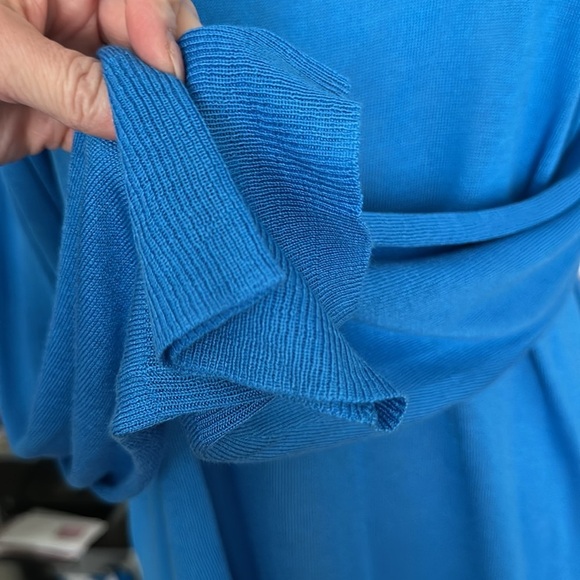 ZARA Cerulean Blue Pullover Sweater Boxy Lightweight Layer Size XL - Picture 10 of 14